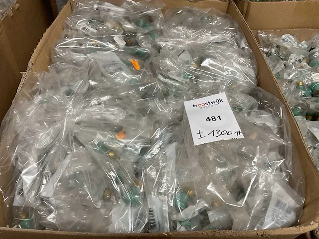 1 x partij porseleinen groene deurknopjes - afbeelding 2 van  8
