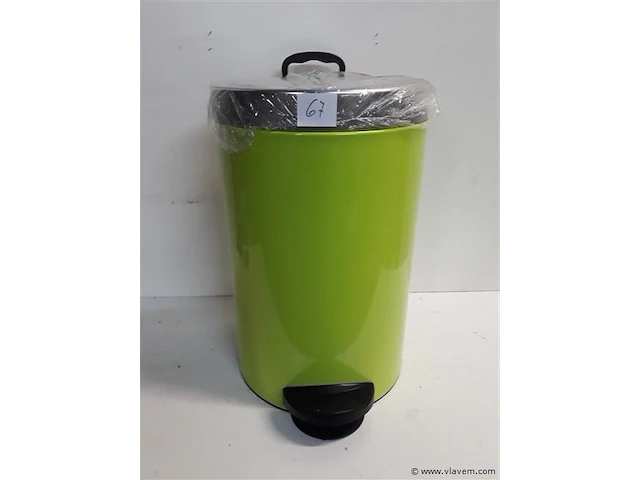 1 x pedaal vuilbak metaal - afbeelding 1 van  2
