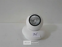 1 x plafondlamp 1 spot draaibaar bol wit - afbeelding 1 van  3