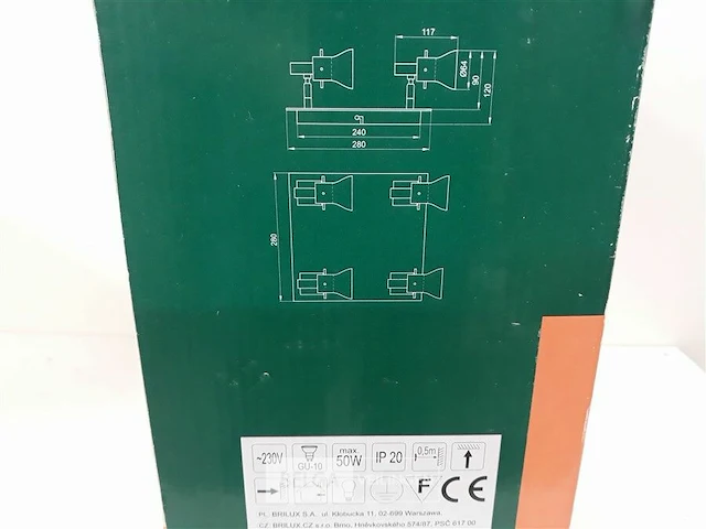 1 x plafondlamp 4 spotten - afbeelding 3 van  3