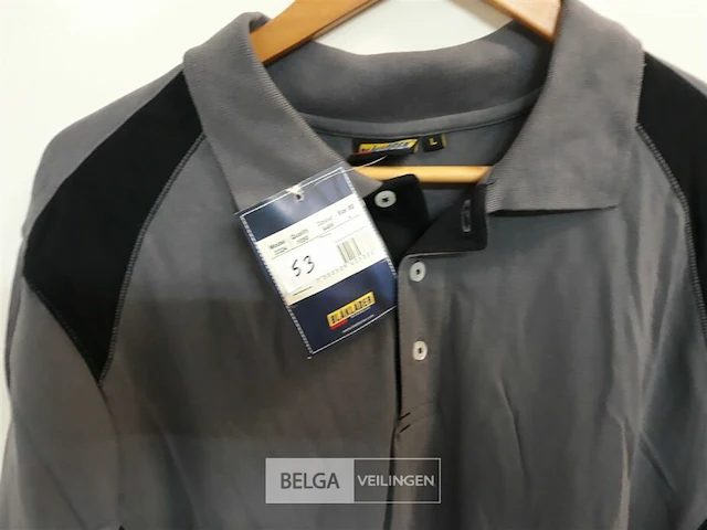 1 x polo grijs/zwart blaklader l - afbeelding 3 van  3