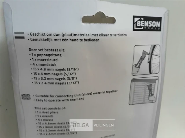 1 x popnageltang met nagels - afbeelding 3 van  3