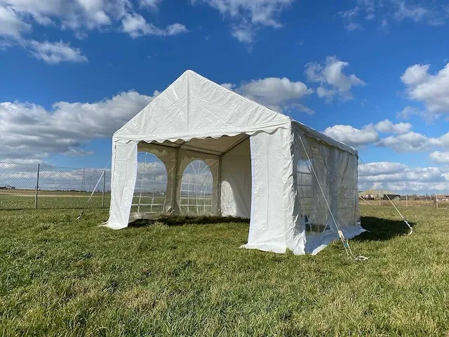 1 x pvc partytent 3 x 10 m - wit - afbeelding 8 van  13