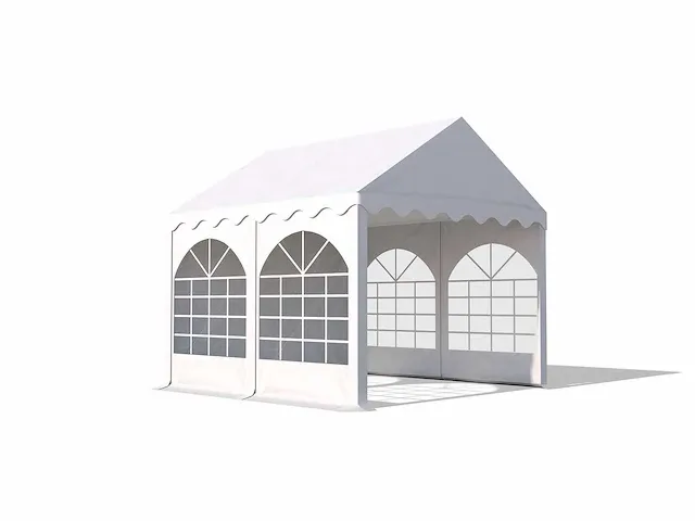 1 x pvc partytent 3 x 3 m - antraciet - afbeelding 1 van  13