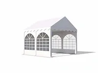 1 x pvc partytent 3 x 3 m - antraciet - afbeelding 1 van  13