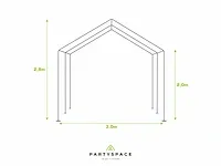 1 x pvc partytent 3 x 3 m - antraciet - afbeelding 6 van  13