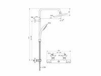 1 x regendoucheset met thermostaat - chrome - afbeelding 8 van  8