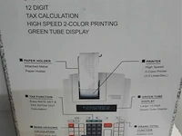 1 x rekenmachine 220v citizen 12 digit met 2 kleuren inkt - afbeelding 3 van  3