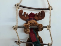 1 x rendier op laddder - afbeelding 3 van  3