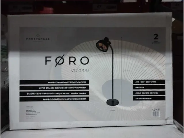 1 x retro elektrische terrasverwarmer - 2000 w - afbeelding 5 van  6