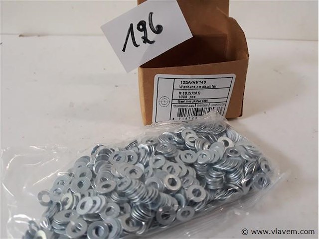 1 x rondellen verzinkt m 3 1000 stuks - afbeelding 2 van  2