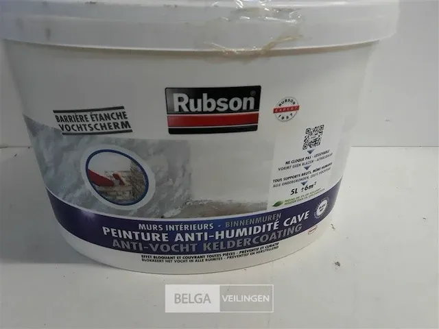 1 x rubson anti vocht keldercoating 5l wit - afbeelding 3 van  3