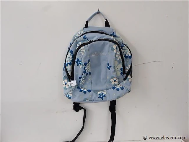 1 x rugzak 11 l flowers licht blauw gelert - afbeelding 1 van  2