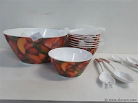 1 x saladekom + 8 kommetjes - afbeelding 2 van  2