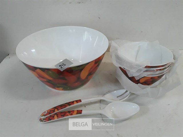 1 x saladekom in set 7 delig - afbeelding 2 van  3