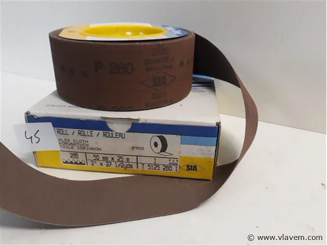 1 x schuurpapier linnen op rol 50mm x 25 m k280 sia - afbeelding 2 van  2