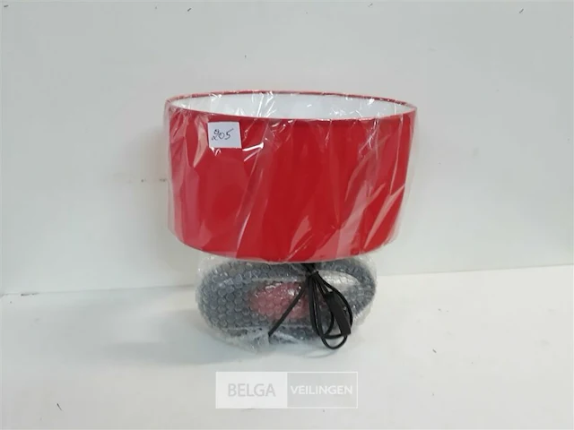 1 x sfeerlamp met rode kap + schakelaar - afbeelding 1 van  3