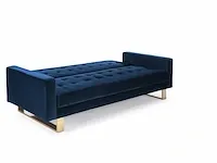 1 x slaapbank fluweel blauw
