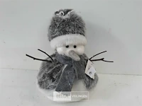 1 x sneeuwman 32 cm zachte haren - afbeelding 2 van  3