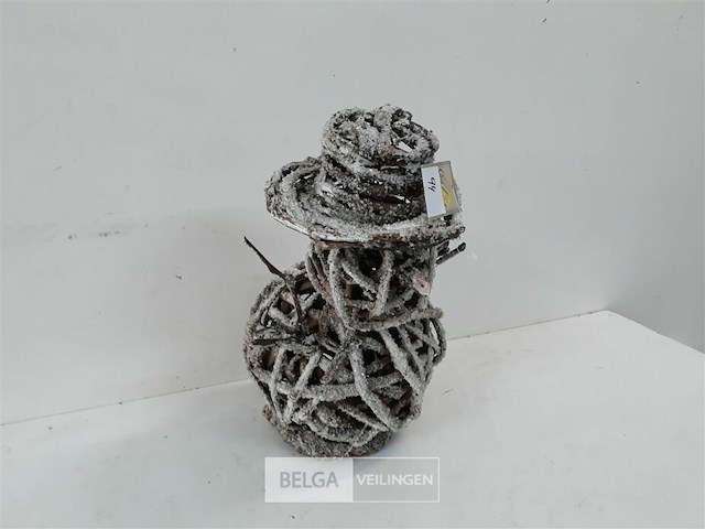 1 x sneeuwman uit takken 35 cm - afbeelding 3 van  3