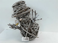 1 x sneeuwman uit takken 45 cm - afbeelding 1 van  3