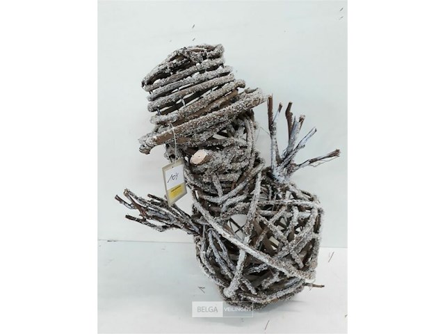 1 x sneeuwman uit takken 45 cm - afbeelding 3 van  3