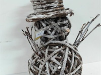 1 x sneeuwman uit takken 45 cm - afbeelding 3 van  3