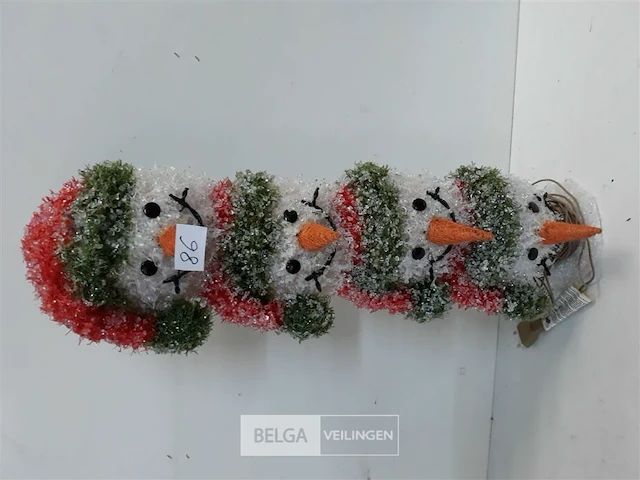 1 x sneeuwmanhoofden met verlichting - afbeelding 2 van  3