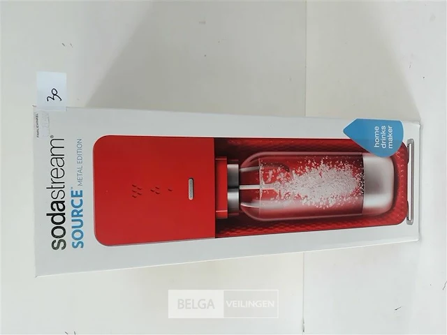 1 x soda stream rood metal edition maak zelf bruisdranken - afbeelding 1 van  3