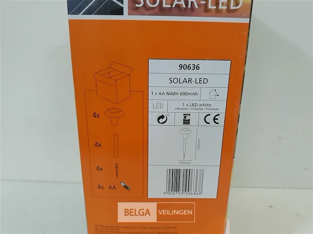 1 x solar tuinlamp set 4 stuks - afbeelding 3 van  3