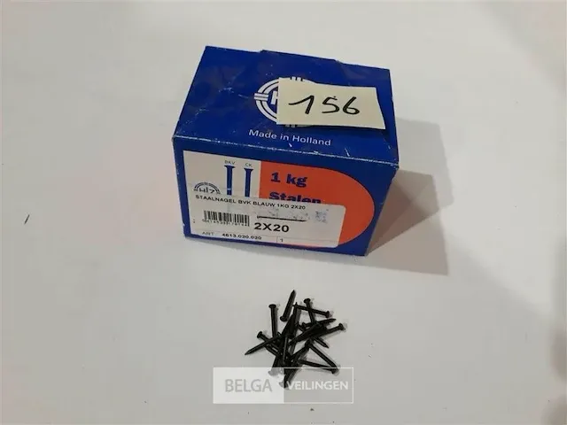 1 x stalen nagels blauw bvk 2,0x20 mm 1 kg - afbeelding 1 van  3