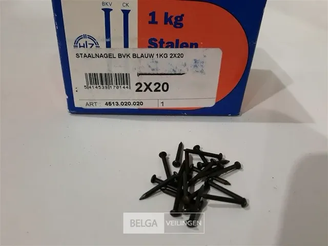 1 x stalen nagels blauw bvk 2,0x20 mm 1 kg - afbeelding 3 van  3