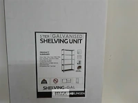 1 x stapelrek metaal 180x90x40 cm met 5 leggers - afbeelding 2 van  3