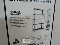 1 x stapelrek metaal 180x90x40 cm met 5 leggers - afbeelding 3 van  3