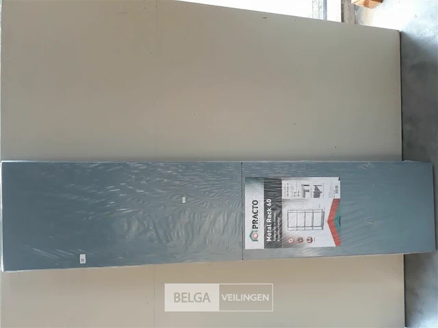 1 x stapelrek metaal 180x90x40 cm met 5 leggers - afbeelding 1 van  3