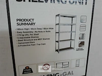 1 x stapelrek metaal 180x90x40 cm met 5 leggers - afbeelding 3 van  3
