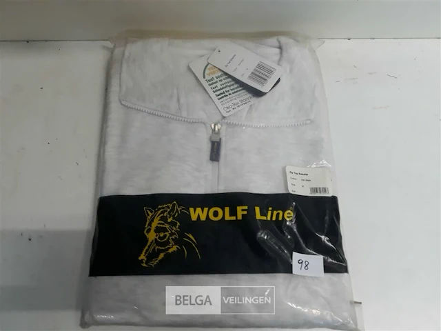 1 x sweater met rits as grijs wolf line m - afbeelding 3 van  3