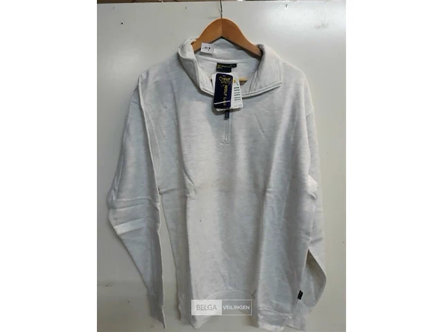 1 x sweater met rits as grijs wolf line xl - afbeelding 2 van  3