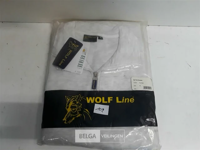 1 x sweater met rits as grijs wolf line xl - afbeelding 3 van  3