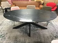 1 x tafel massief zwart marmer - afbeelding 1 van  2