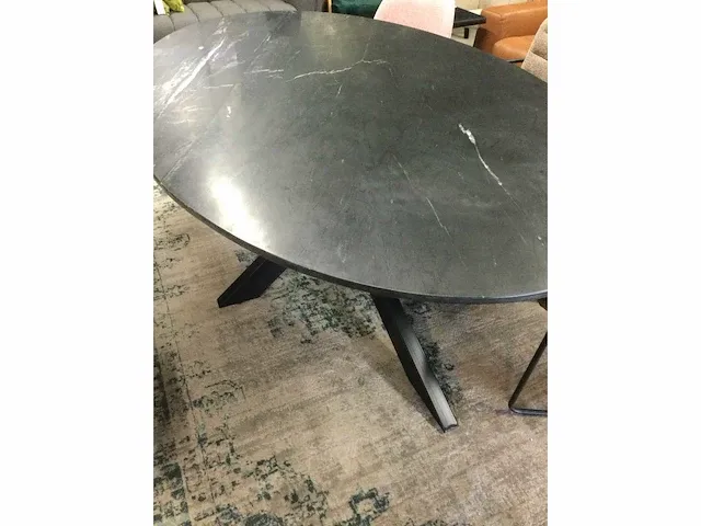 1 x tafel massief zwart marmer - afbeelding 2 van  2