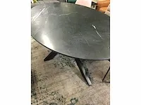 1 x tafel massief zwart marmer - afbeelding 2 van  2