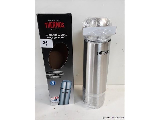 1 x thermos inox 1 l - afbeelding 1 van  2