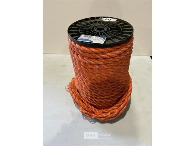 1 x touw op rol oranje propyleen 14 mm x 75 m - afbeelding 1 van  3