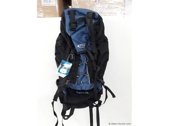 1 x travel rugzak 55l blauw - afbeelding 1 van  2