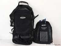 1 x travel rugzak duo 55+15 l zwart gelert - afbeelding 2 van  2