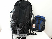 1 x travel rugzak duo 70+15 l zwart/blauw gelert - afbeelding 3 van  3