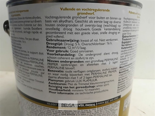 1 x trimetal permaline hout primer wit 2,5 l - afbeelding 3 van  3