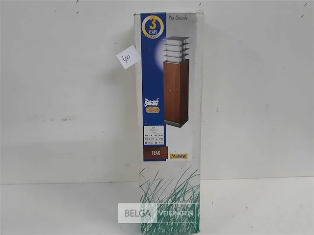 1 x tuinlamp teak op voet - afbeelding 1 van  3