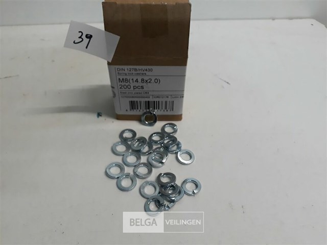 1 x veerringen verzinkt m 8 200 stuks - afbeelding 2 van  3